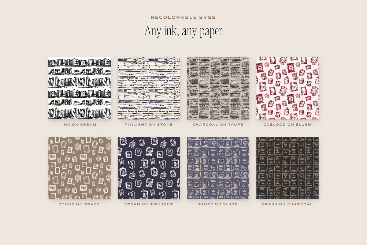 Book & Library Seamless Patterns, a Pattern Graphic by The October Creative (Photo 7 of 12)