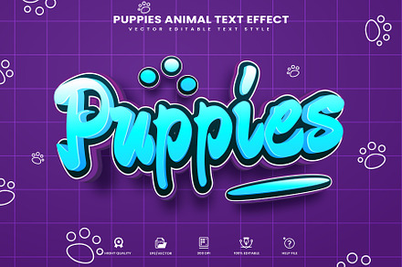 Puppies Editable Text Effect