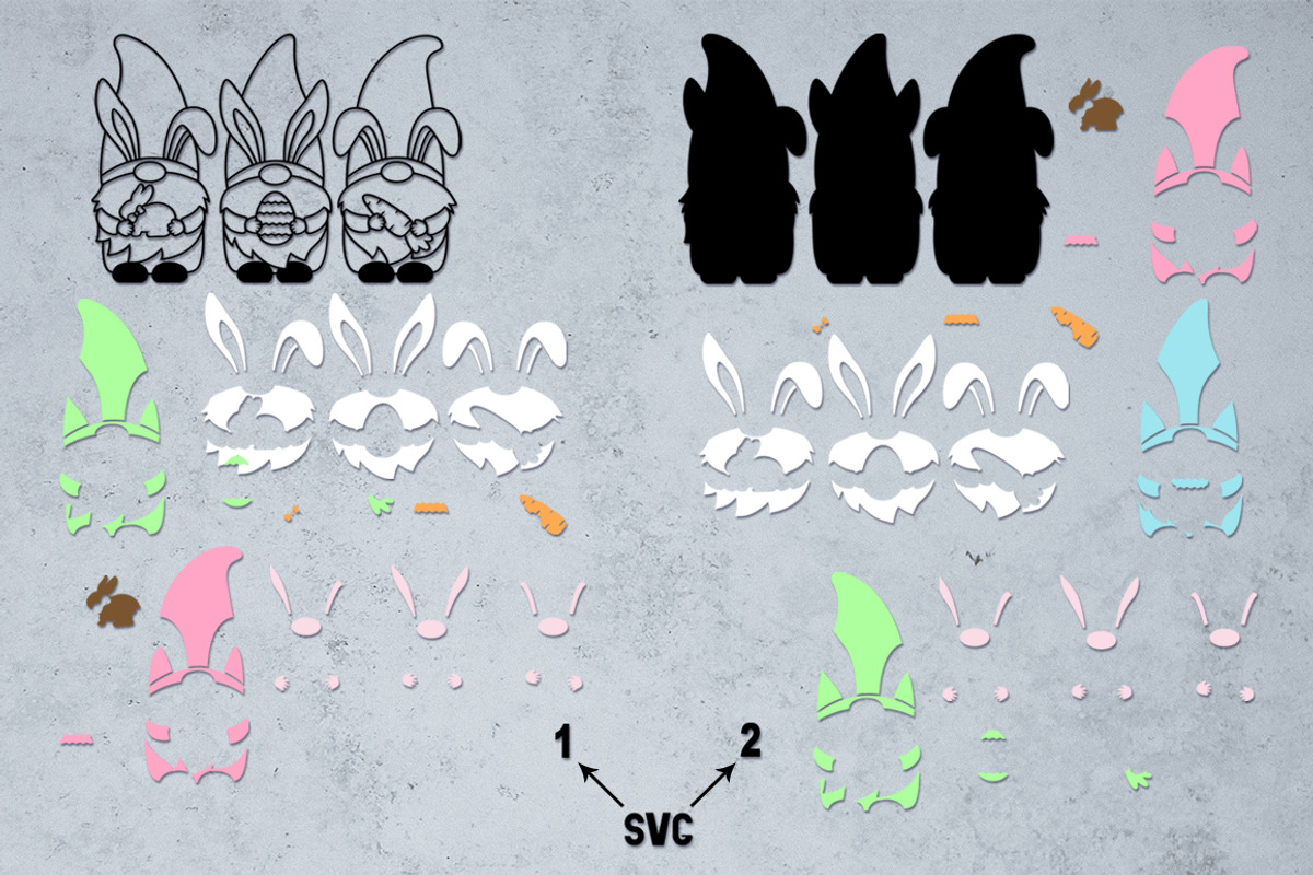 Easter Gnome Bunny Ears SVG, an Illustration by Digital_Craftyfox (Photo 6 of 6)