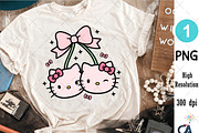 Coquette Bow Cherry Hello Kitty Png, an Illustration by Creative Art (Thumbnail 4 of 6)