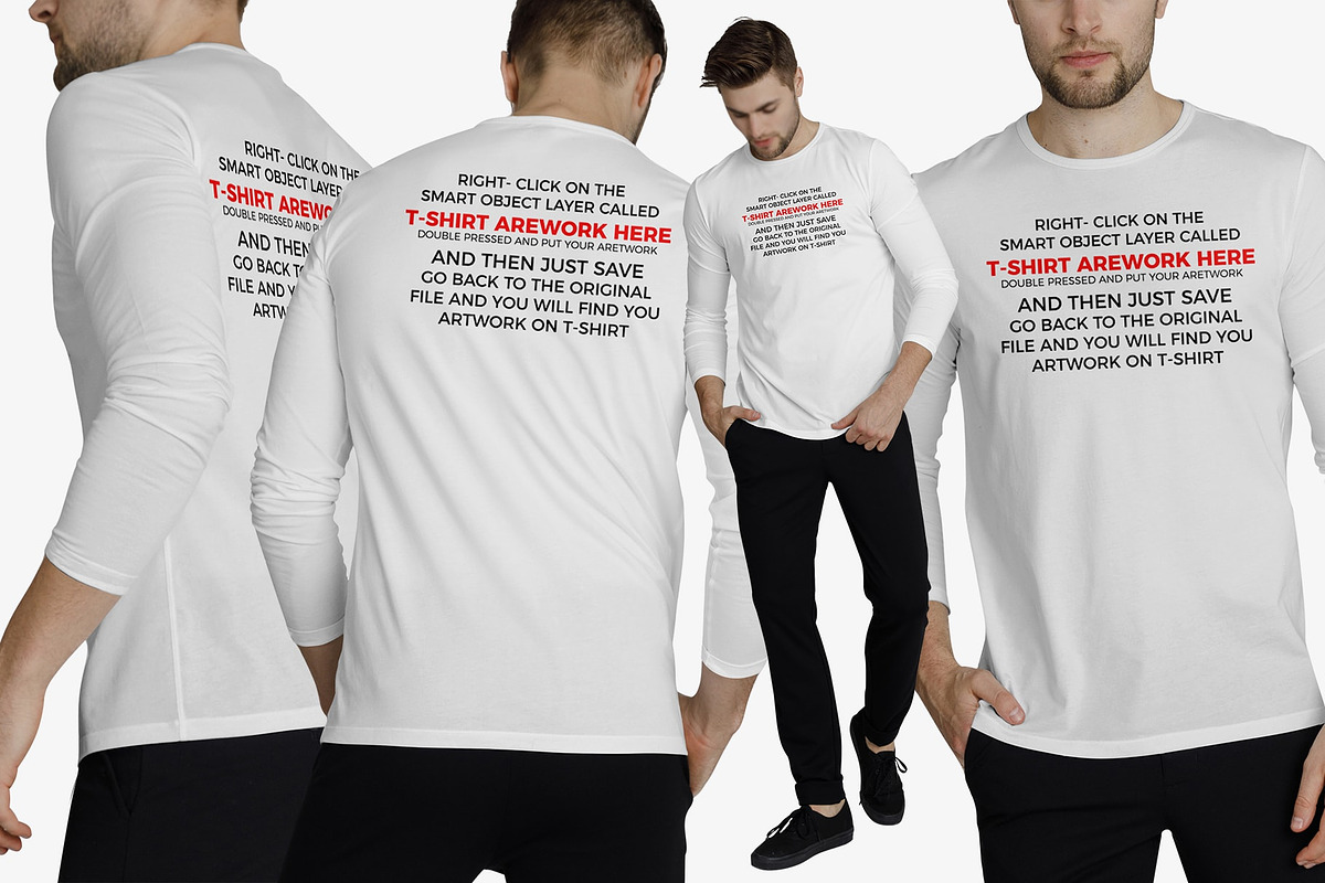 Long Sleeve T-shirt Mock-Up, a Shirt Mockup by Mock-up Store (Photo 8 of 8)