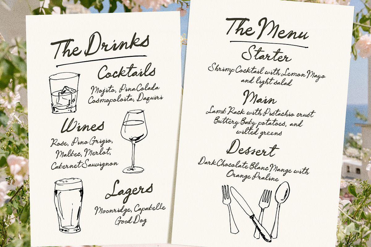 La Trattoria Brush Script Font, a Handwritten Font by Nicky Laatz (Photo 3 of 17)