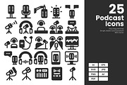 25 Podcast Icon Pack, a Solid Icon by erifqizeicon (Thumbnail 3 of 3)