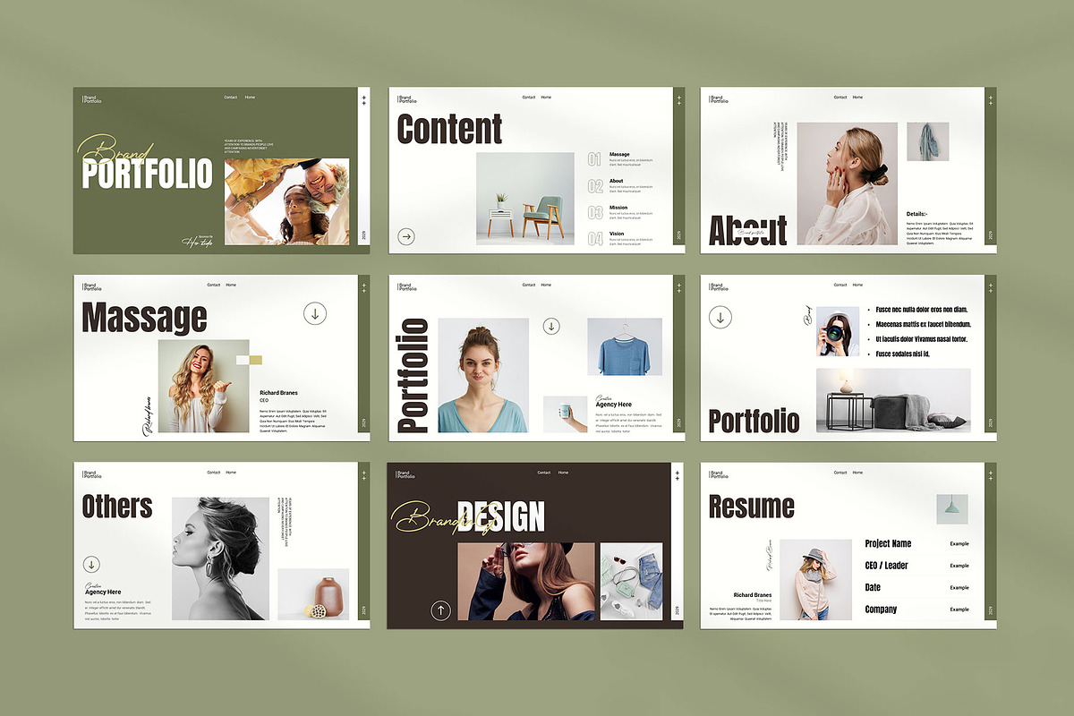 Brand Portfolio Presentation, a Presentation Template by KreateTribe (Photo 3 of 6)
