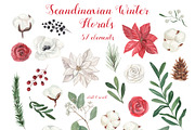 Scandinavian Winter Christmas Floral, a Decorative Illustration by Catch the Dream Art (Thumbnail 4 of 17)