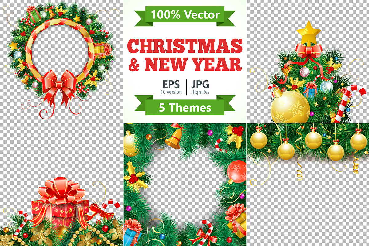 Christmas and New Year Themes, a Decorative Illustration by TAlex (Photo 1 of 6)