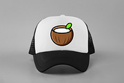 Cartoon Coconut Vector Clipart Set, a Food Illustration by newminddesign (Thumbnail 4 of 8)