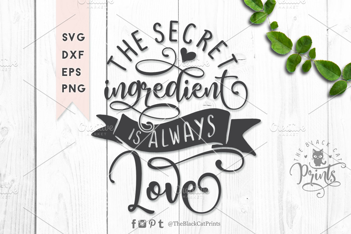 The secret ingredient SVG DXF EPS, an Illustration by TheBlackCatPrints