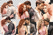 Rose gold Watercolor Romantic Couple, an Illustration by NiiiNArt (Thumbnail 3 of 9)