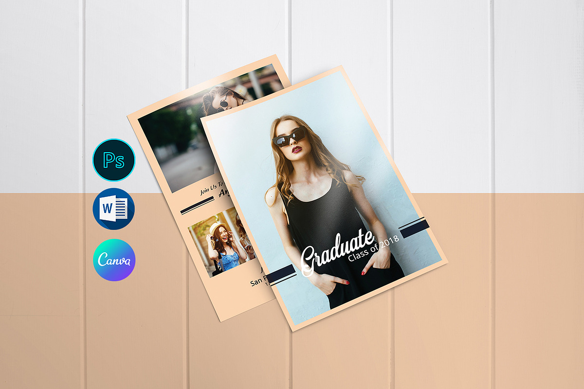 Graduation Announcement Template, a Card Template by Template Shop (Photo 1 of 4)