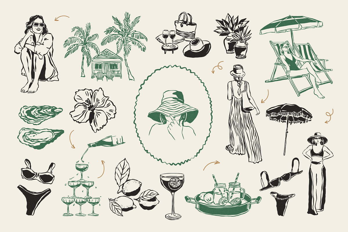 La Dolce Vita Illustrations, an Object Graphic by iStar Design (Photo 12 of 14)