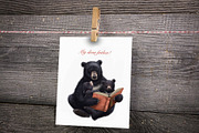 Black Bear Illustration. Mothers Day, an Animal Illustration by sheincar (Thumbnail 4 of 5)