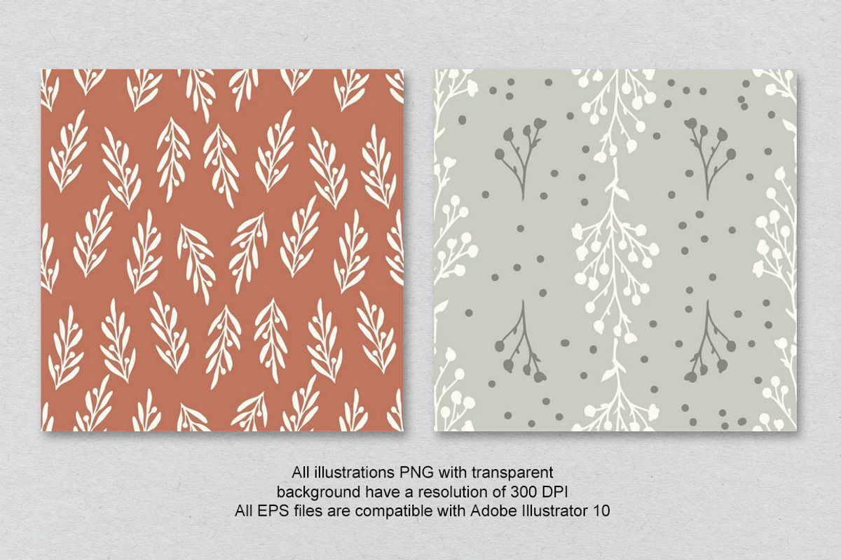 Terracotta and khaki - set patterns, a Pattern Graphic by Vasmila (Photo 5 of 10)