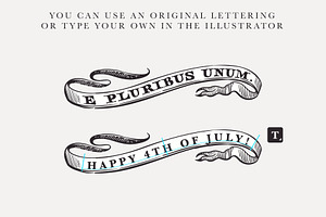 USA History & 4th Of July Vector Set