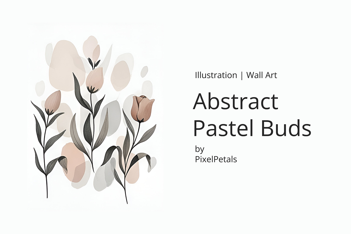Abstract Pastel Buds, an Illustration by pixelpetals (Photo 1 of 5)