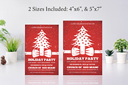 Christmas Party Flyer Template, a Flyer Template by Four C Graphic (Thumbnail 2 of 10)