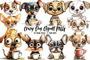 Crazy Dog Clipart PNG, an Illustration by Libby Wishes (Thumbnail 1 of 4)