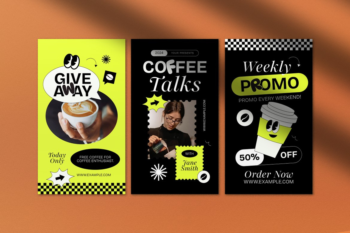 Yellow Modern Coffee Instagram Pack, a Social Media Template by graphicook (Photo 4 of 5)