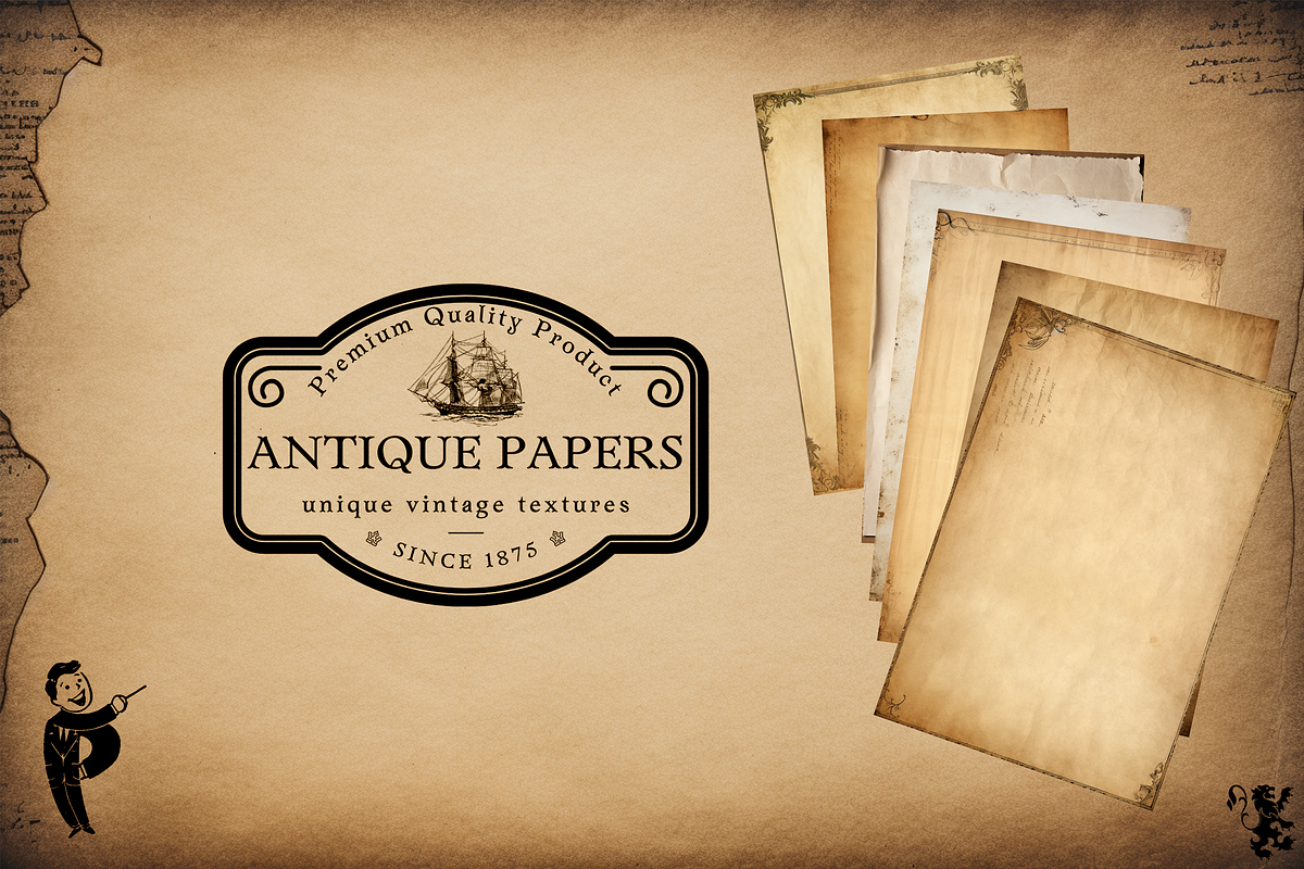 Ultimate vintage paper collection, a Texture Graphic by Studio.Valhalla (Photo 1 of 12)