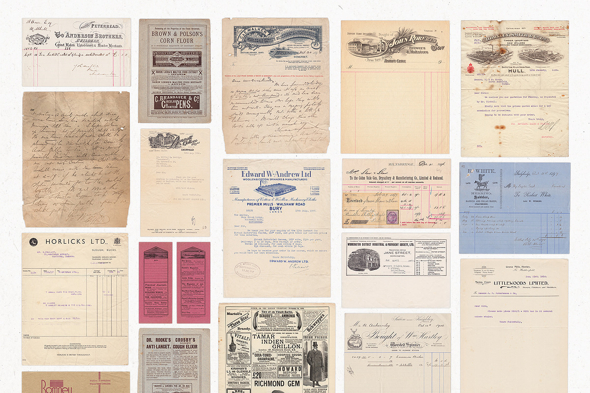 Vintage Ephemera and Overlays, a Texture Graphic by Greta Ivy (Photo 2 of 7)