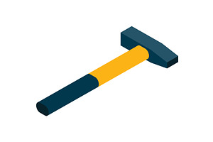 Hammer vector icon build carpenter, an Object Illustration by SiberianArt