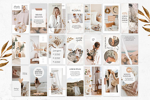 Boho Instagram Template Bundle