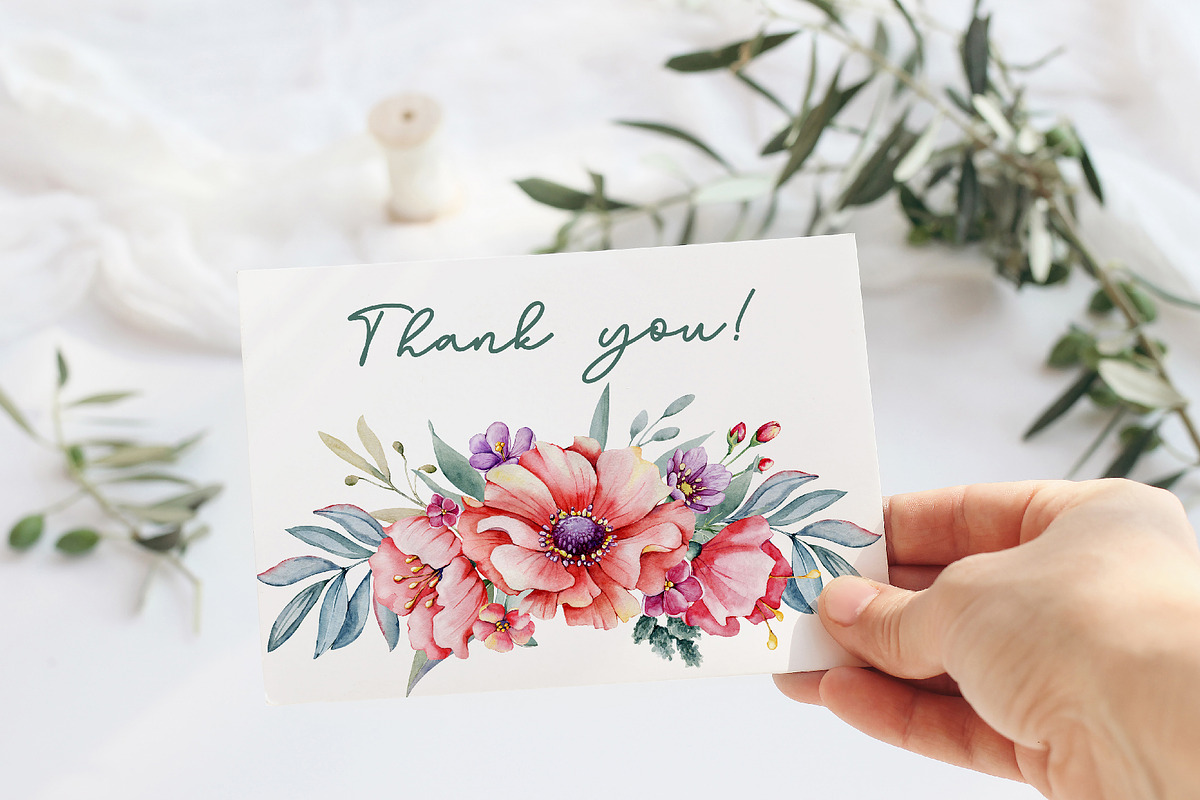 Watercolor wildflowers set, an Illustration by Artmanata (Photo 26 of 26)