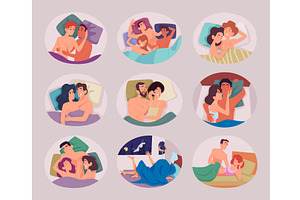 Lovers. Intimate relationship in bed, a Person Illustration by Onyx