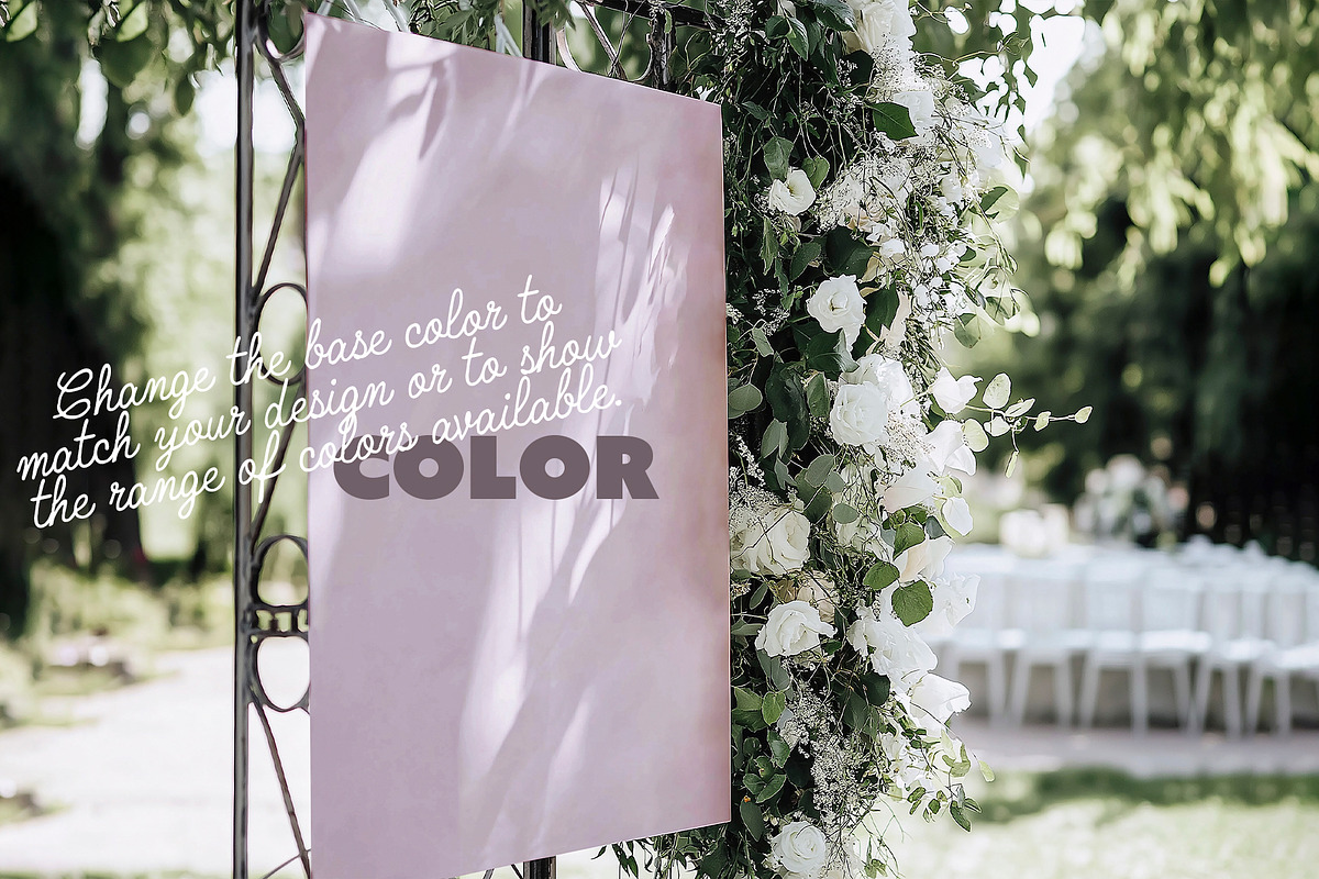 Wedding Sign Mockup Floral Scene, a Product Mockup by McLittle Stock (Photo 2 of 5)
