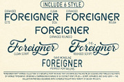 Foreigner - Vintage Font Collection, a Font by HeyFonts (Thumbnail 2 of 15)