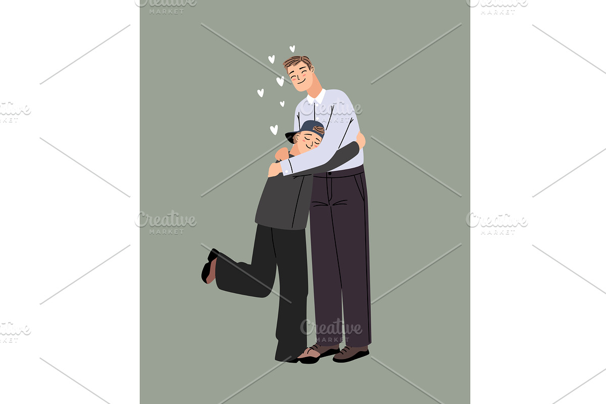 Making peace between father and son, a Person Illustration by Stock-Smart-Start