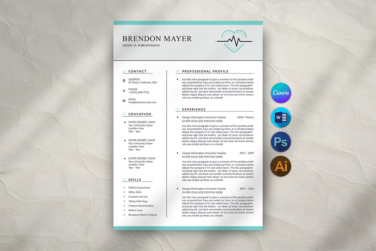 Resume, a Resume Template by DesignDevisers (Photo 1 of 10)