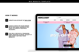 WIX Website Template Her Closet