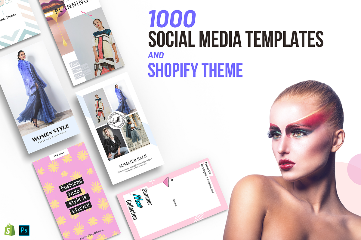 Social Media & Shopify 2.0 Templates, a Marketing Template by Kay Designs (Photo 3 of 10)