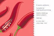 Hot pepper - Set 2, a Pattern Graphic by Yummy (Thumbnail 2 of 13)