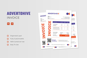 Advertohive Agency - Invoice, a Print Template by Esensifiksi.studio