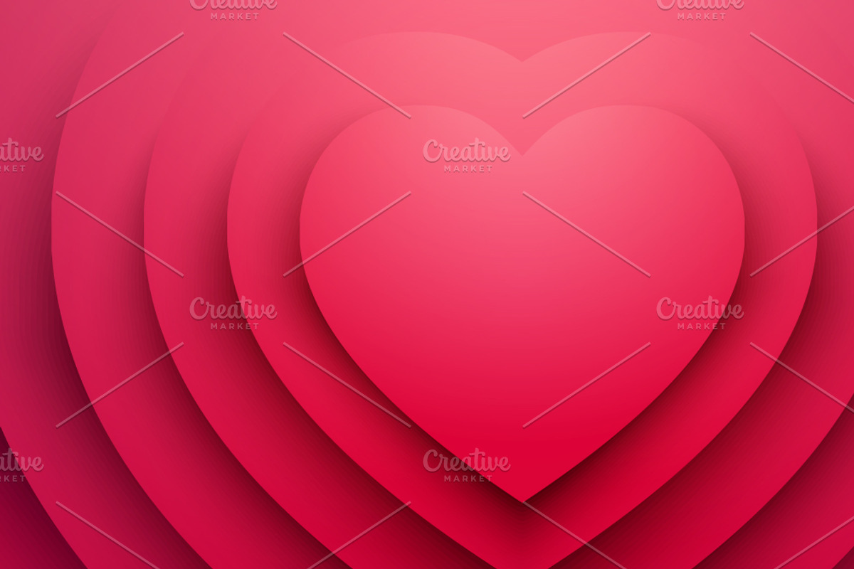 Valentine Day Heart Love Background, a Background Graphic by Black White Mouse Design