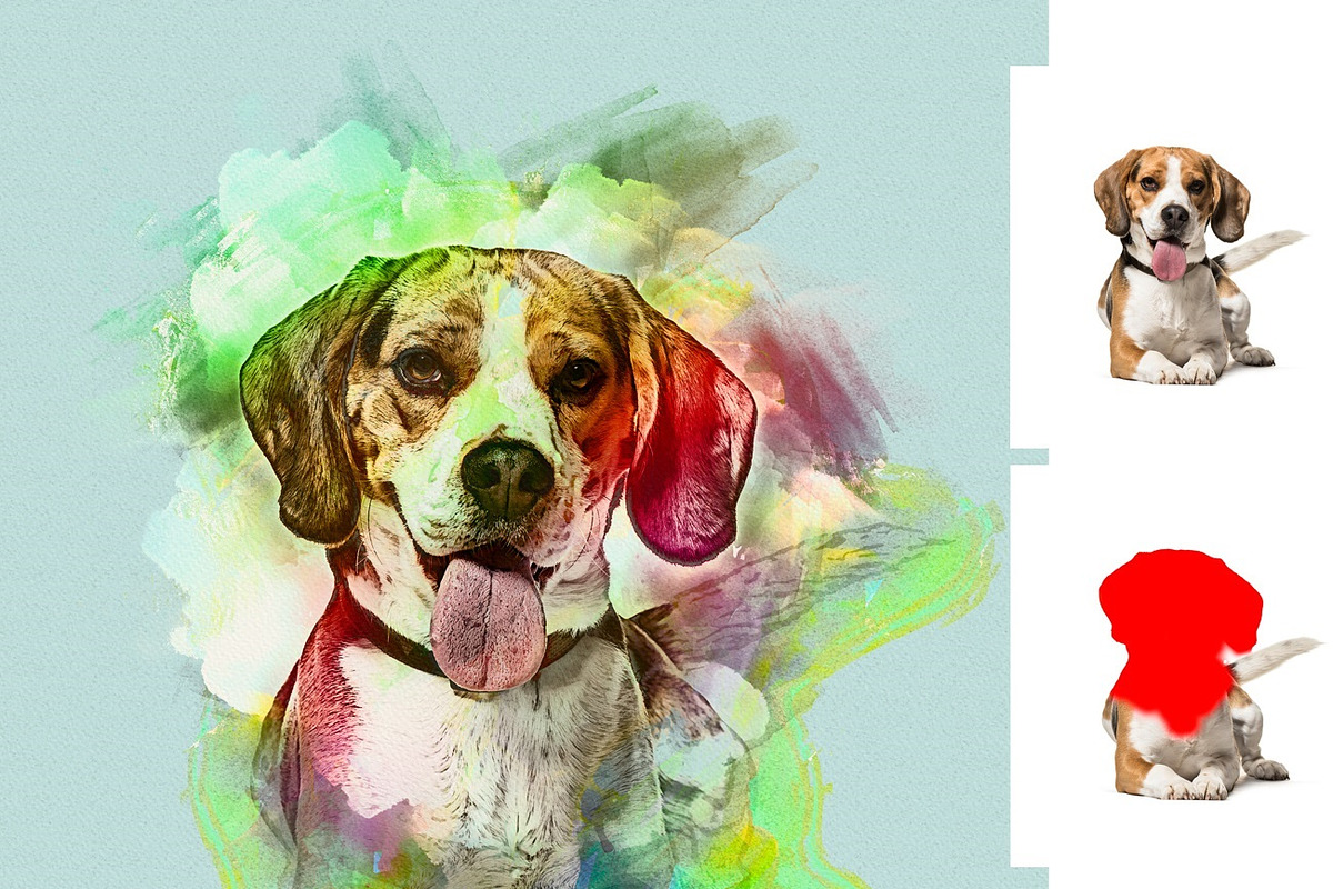 Watercolor Portrait Art, an Action Add-On by MRI STUDIO (Photo 6 of 15)