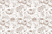 Pumpkins, autumn seamless patterns, a Pattern Graphic by Good Studio (Thumbnail 5 of 9)