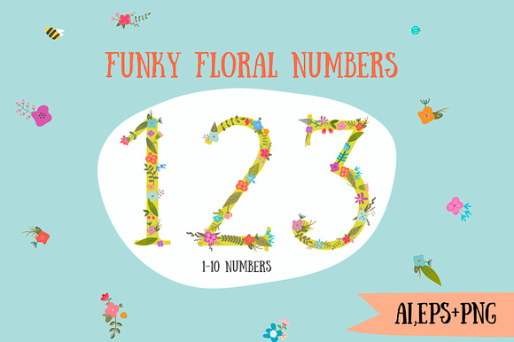 Funky floral numbers preview 3