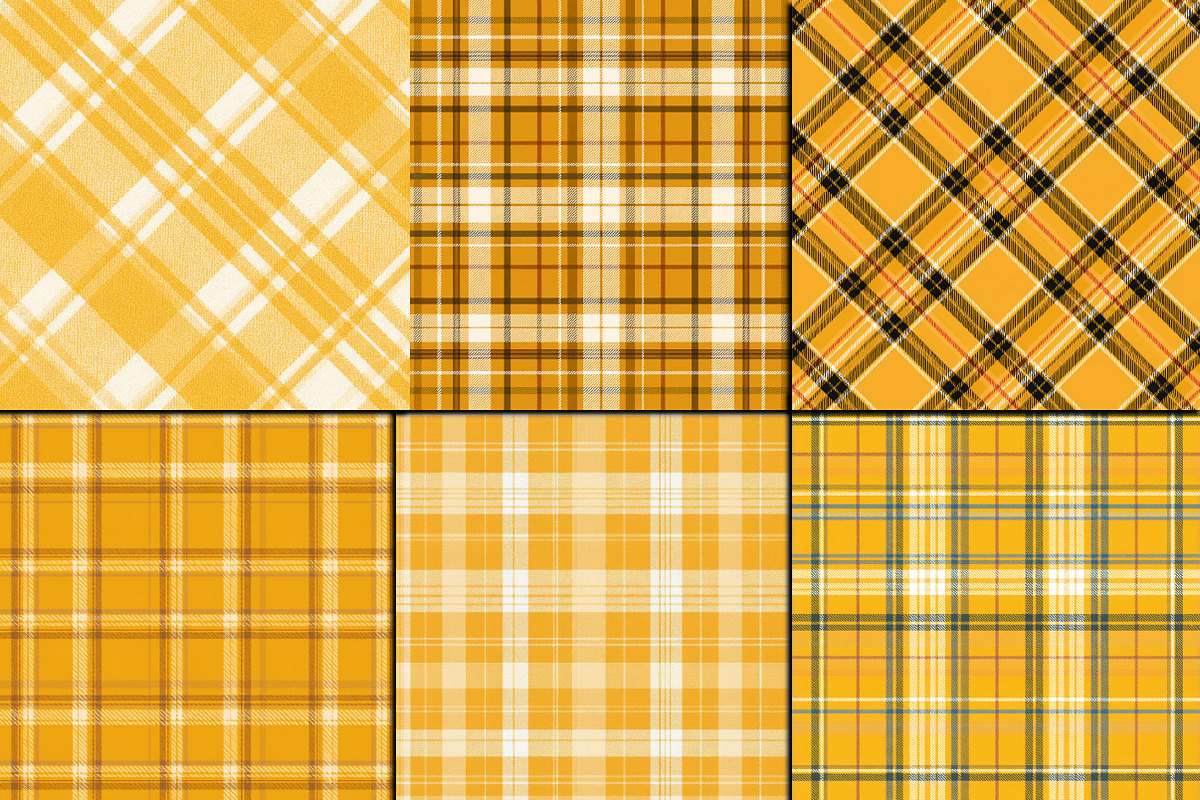 Seamless Yellow Plaid Pattern, a Pattern Graphic by SVGArt (Photo 2 of 5)