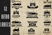 Retro Labels Set 7, a Branding & Logo Template by DCD Vector Co. (Thumbnail 1 of 13)