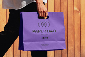Wide Paper Bag Mockup, a Product Mockup by Design Squad