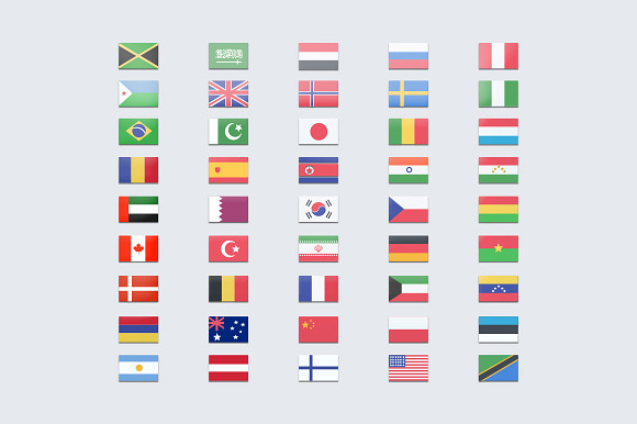 45 Beautiful Flag Icons
