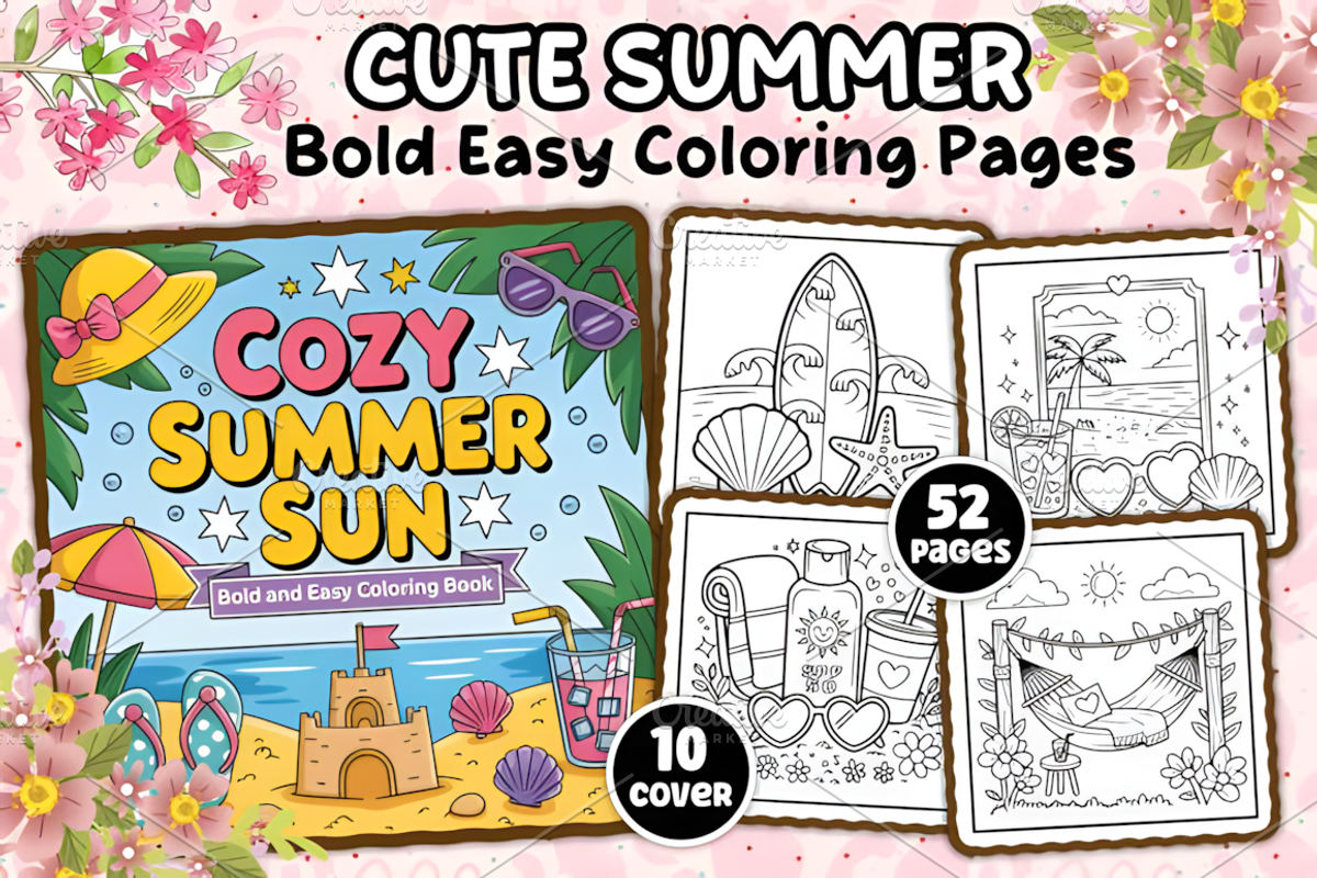 Cute Summer Bold and Easy, a Seasonal Illustration by Coco Bloom (Photo 1 of 6)