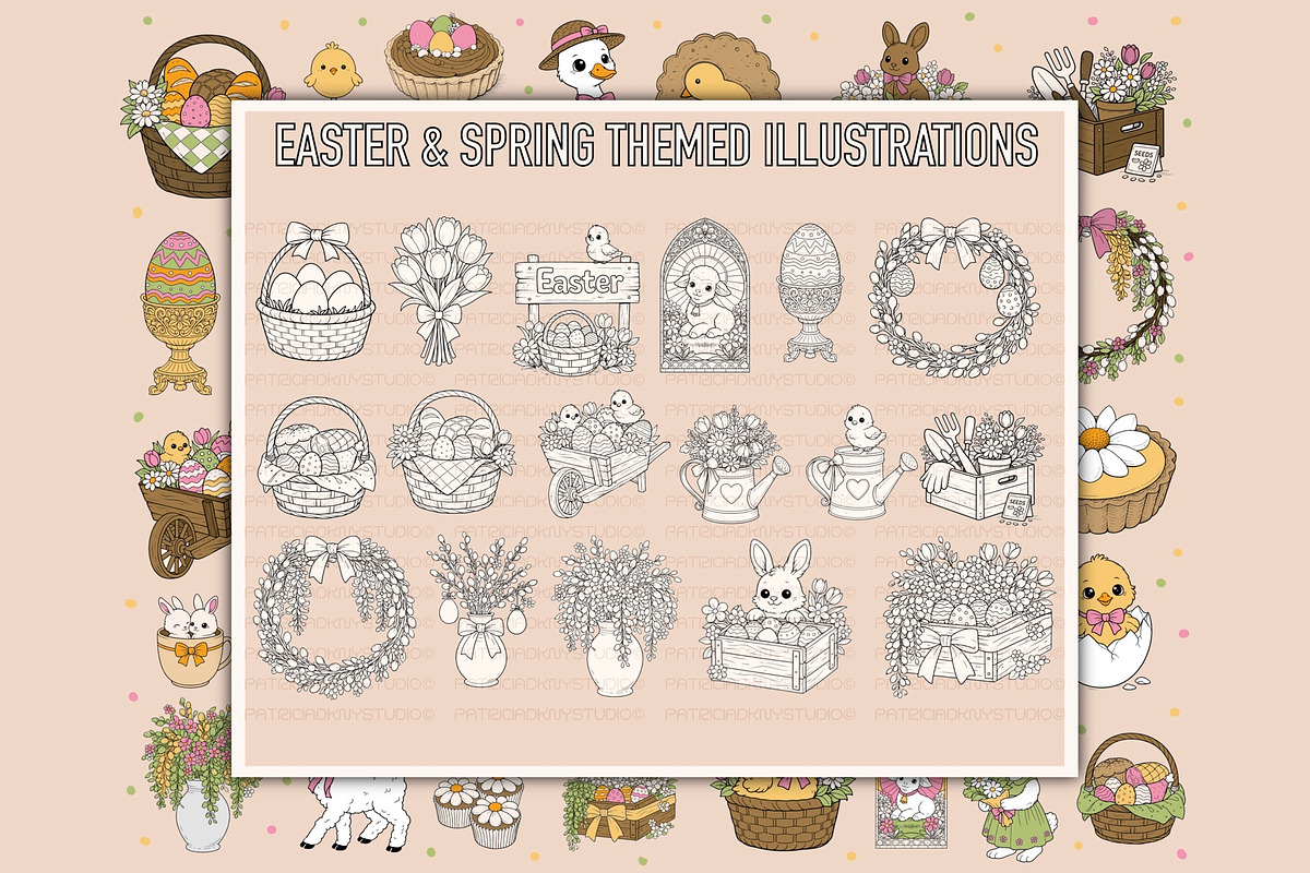 Procreate Easter and Spring brushes, a Brush Add-On by PDknyStudio (Photo 3 of 6)