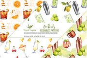 Cocktail 10 seamless patterns, a Graphic by Winged Graphics (Thumbnail 1 of 4)