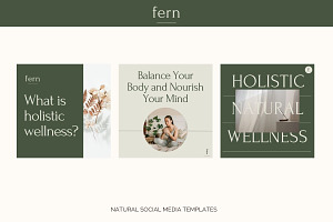 Holistic Wellness Social Templates