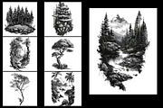 Procreate, landscape design kit, a Brush Add-On by Studio.Valhalla (Thumbnail 5 of 8)