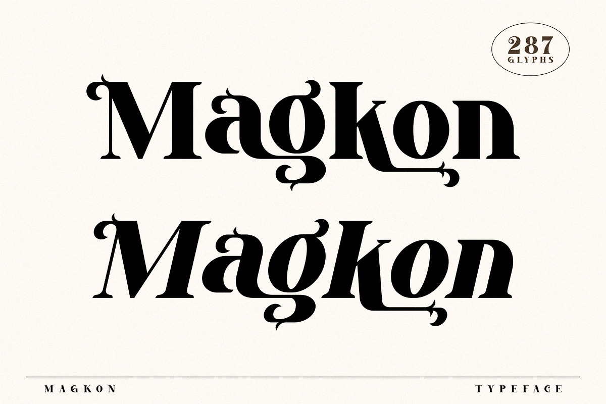 Magkon Classy Serif Font, a Script Font by Storytype Studio (Photo 2 of 10)